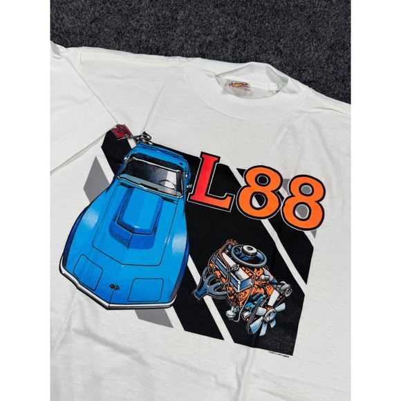 Alore Other - VTG 1988 Corvette L88 Engine T Shirt NWT USA XL Single Stitch NOS Car Tee